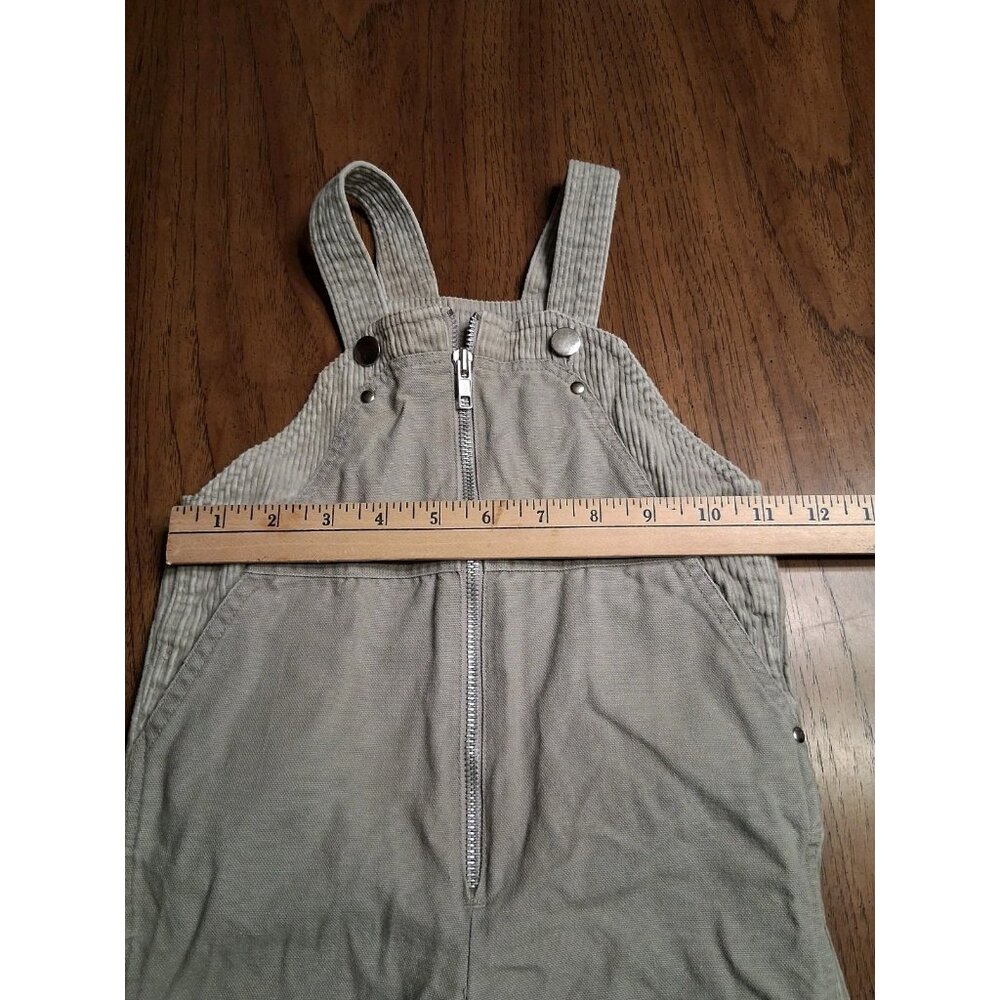 Vintage Izod Lacoste Coveralls Baby Toddler Sz 24M Denim/Corduroy Gray Zip - Picture 10 of 10